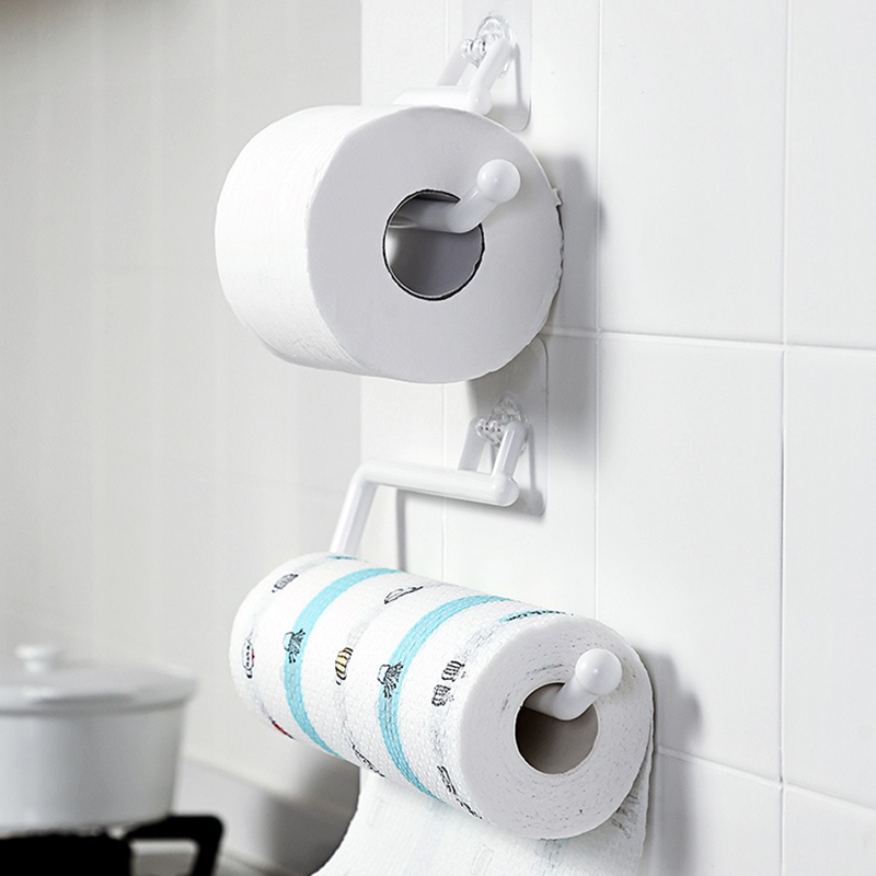 Giá Đỡ Cuộn Giấy Vệ Sinh Gắn Cửa Tủ Bếp Tiện Lợi