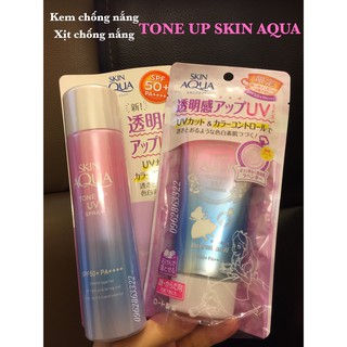 Kem Chống Nắng Skin Aqua Tone Up Spf50 ( Xịt + Bôi) .