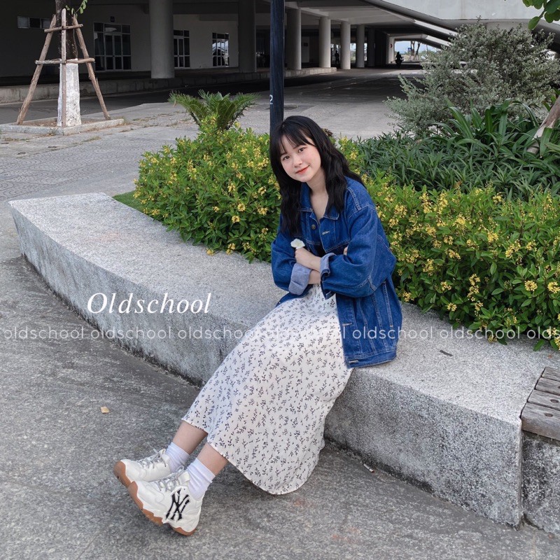 CHÂN VÁY HOA ULZZANG CẠP CHUN (ảnh thật/sẵn)