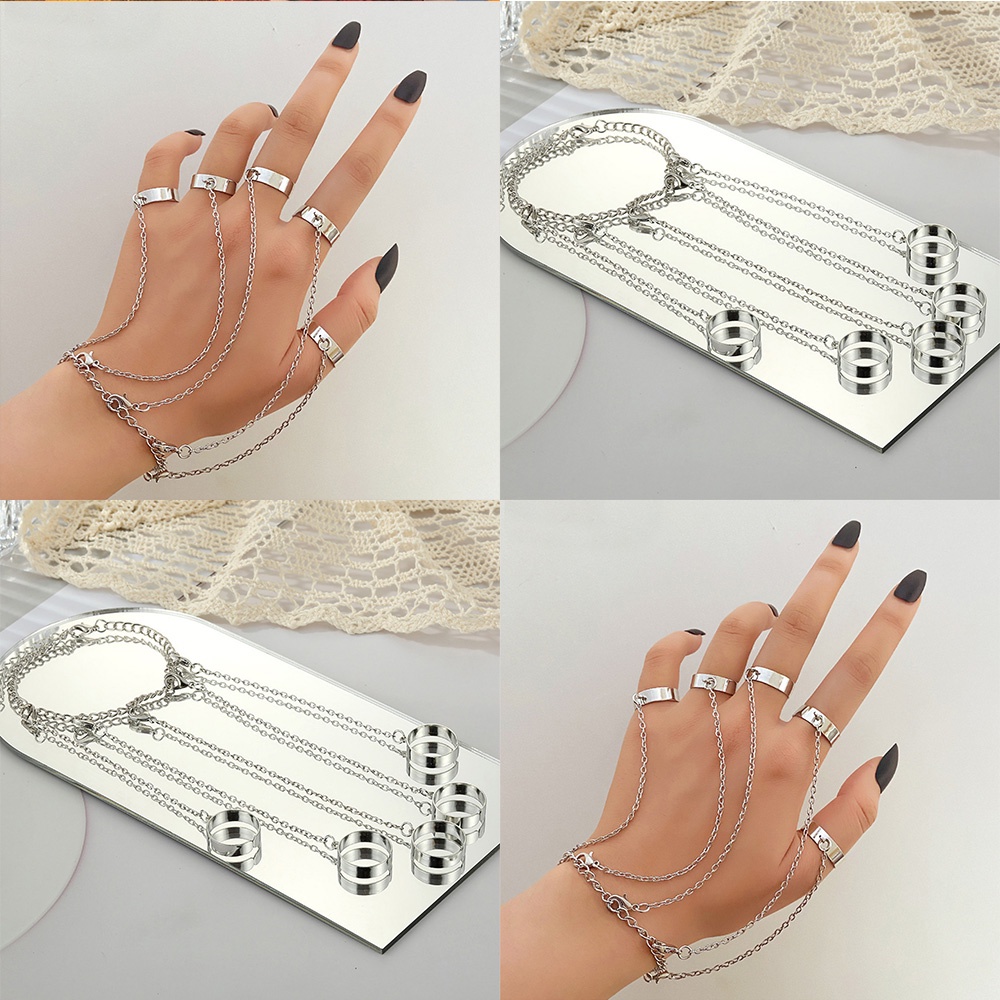 Vòng Tay Phối Nhẫn Hình Bướm One Piece Phong Cách Punk Thời Trang