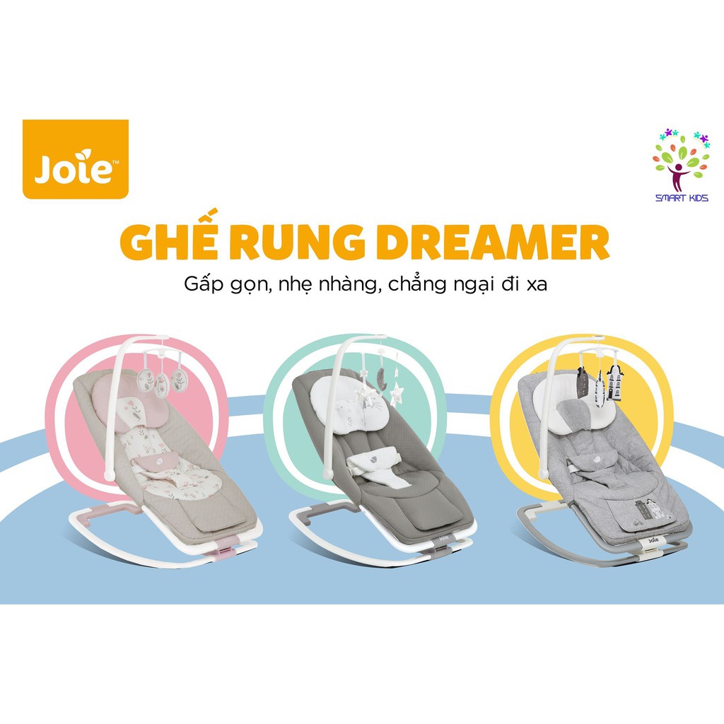 [Sẵn HCM, Nowship 2H] Ghế rung trẻ em Joie Dreamer Rocker Bouncer Petite City/ In The Rain/ Starry Night/FLOWERS FOREVER