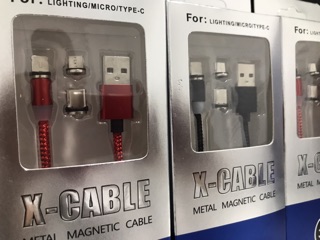 Cáp Sạc 3 đầu nam châm X Cable 360 [ 1 đổi 1 ]