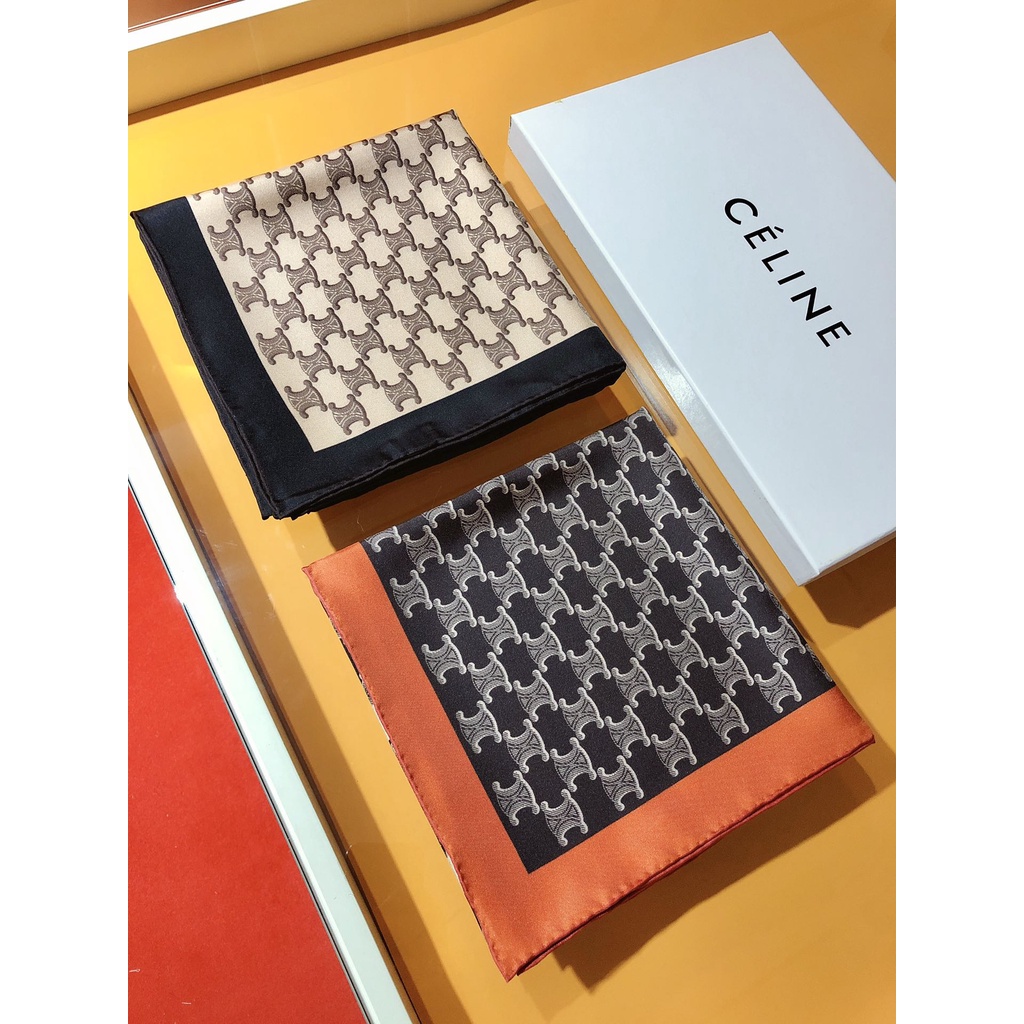 Khăn Quàng Cổ Bằng Lụa Satin Hình Vuông In Họa Tiết Chữ CC Sang Trọng 2022 Cho Nữ