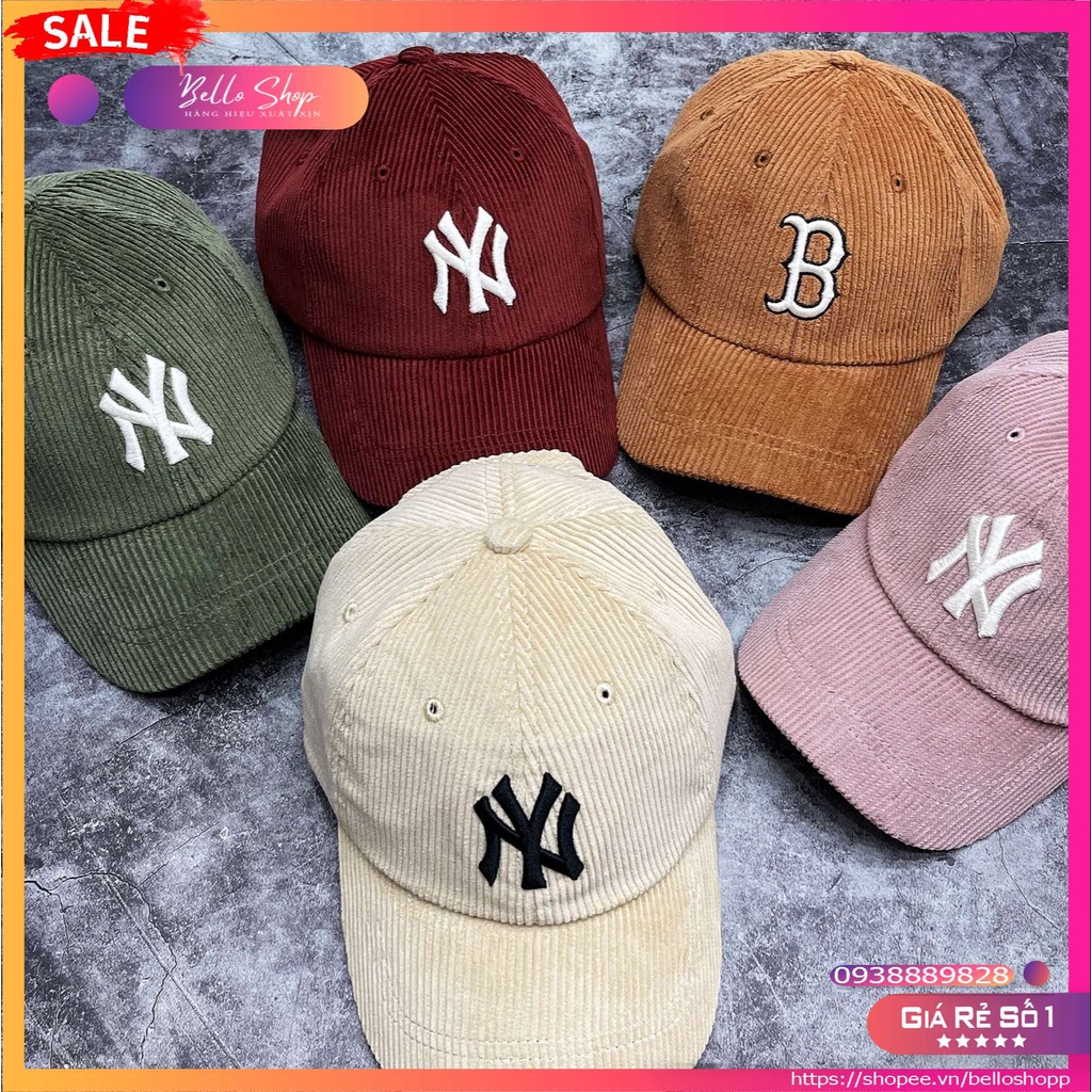 Mũ Lưỡi Trai NY Boston Cordoroy Basic Ball Cap [N56]