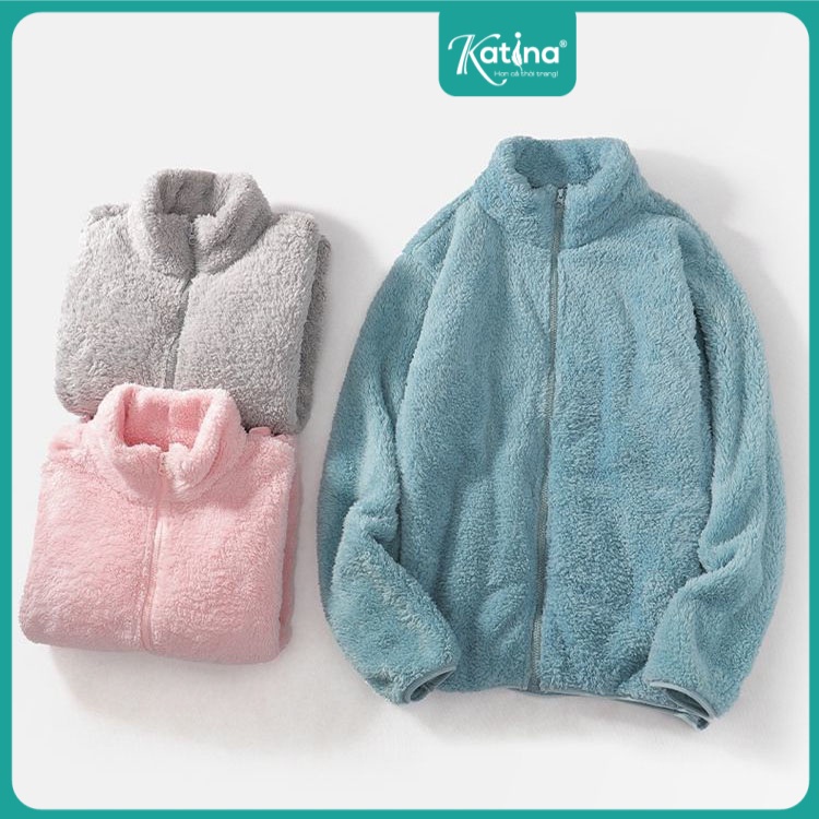 Áo khoác lông cừu Katina dành cho cặp đôi mặc mùa thu đông ấm áp