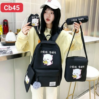 Combo 4 món mèo đọc sách chăm chỉ cb45