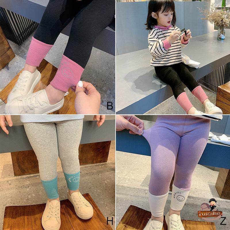 Quần Legging Phối Màu Xinh Xắn Cho Bé Gái Từ 3-8 Tuổi