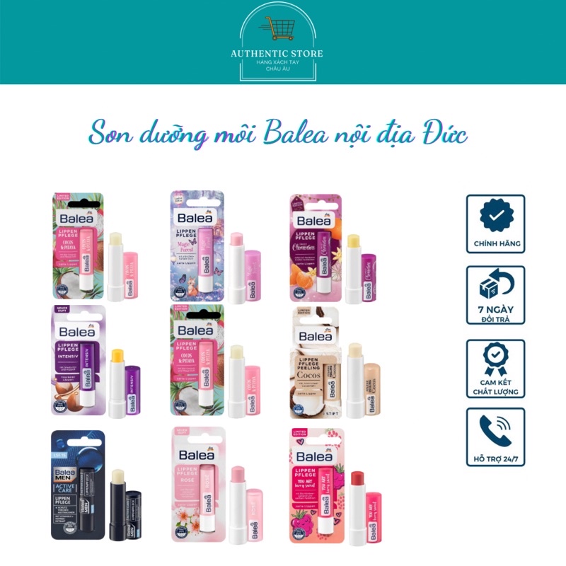 (Hàng nội địa) Son dưỡng môi Balea xách tay Đức