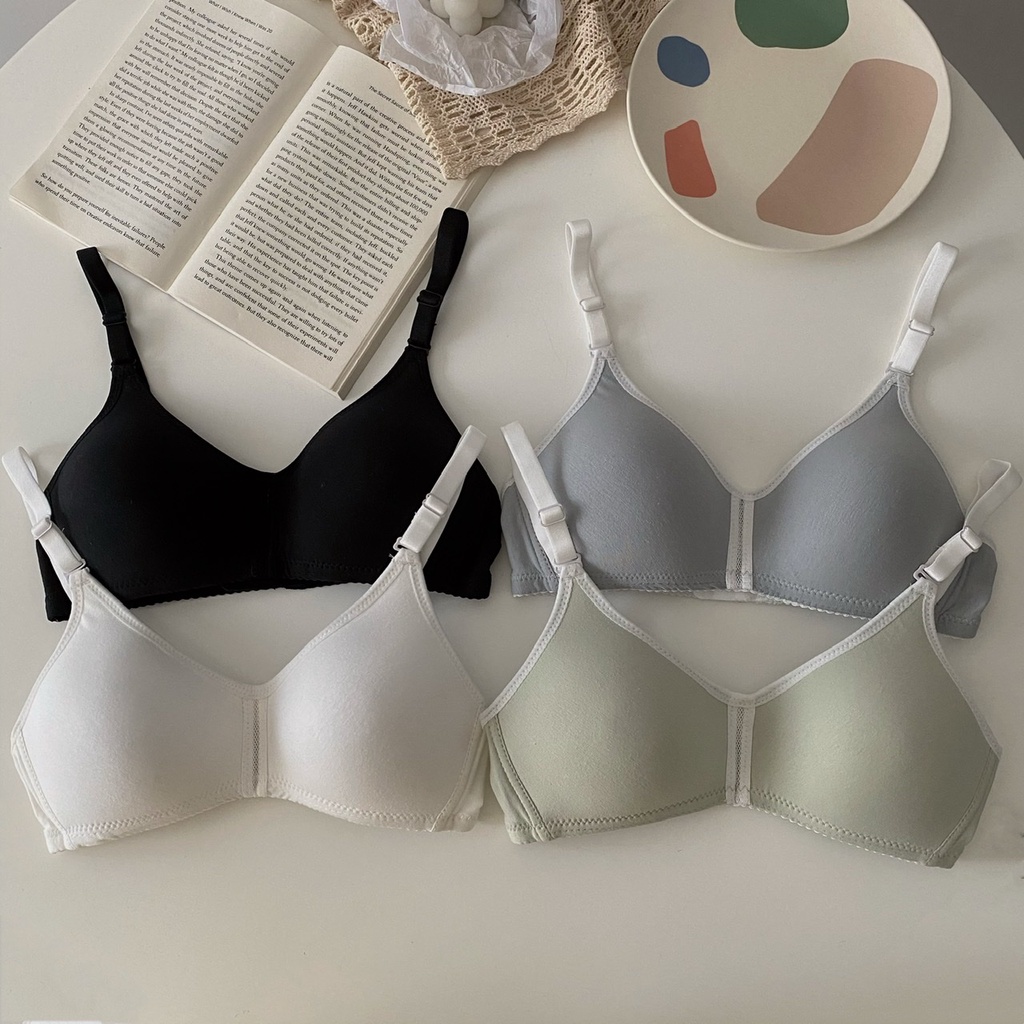 NUZIRO  Áo ngực không gọng  vải cotton không lộ đường may thời trang mùa hè cho nữ