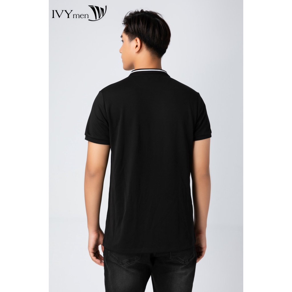 [NHẬP WABRTL5 GIẢM 10% TỐI ĐA 50K ĐH 250K ]Áo polo nam màu đen IVY moda MS 57E3047