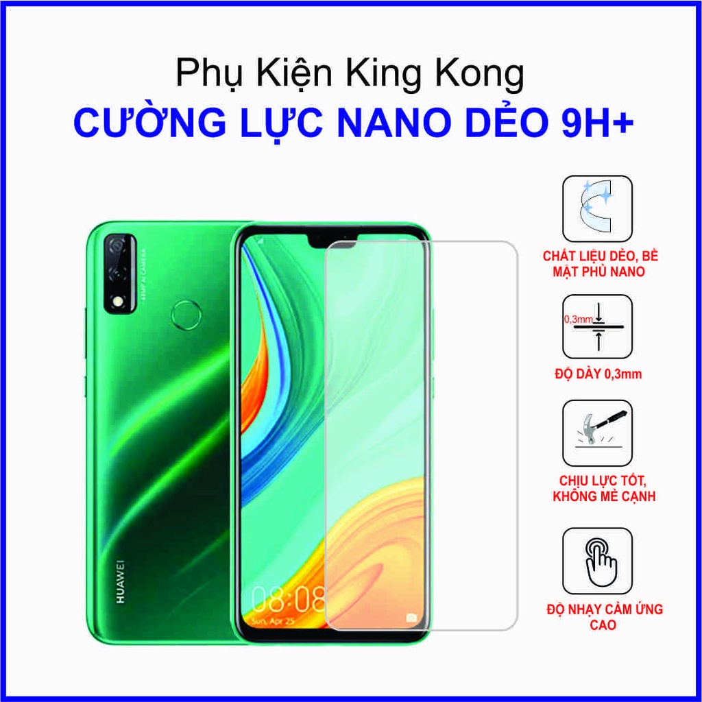 Dán cường lực Huawei Y8S ,  cường lực nano dẻo 9H+