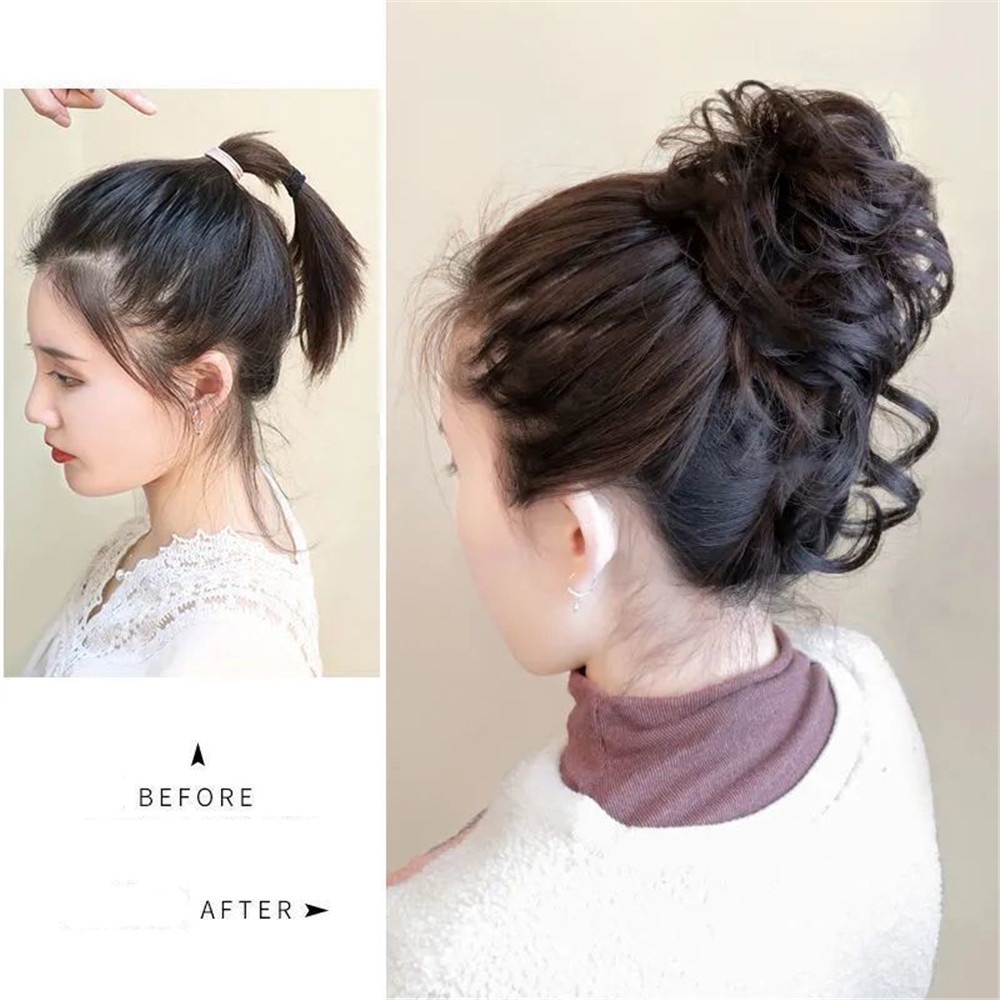 Tóc Đuôi Ngựa Giả Xoăn Dài Tự Nhiên Dùng Cho Cô Dâu tóc giả nhuộm