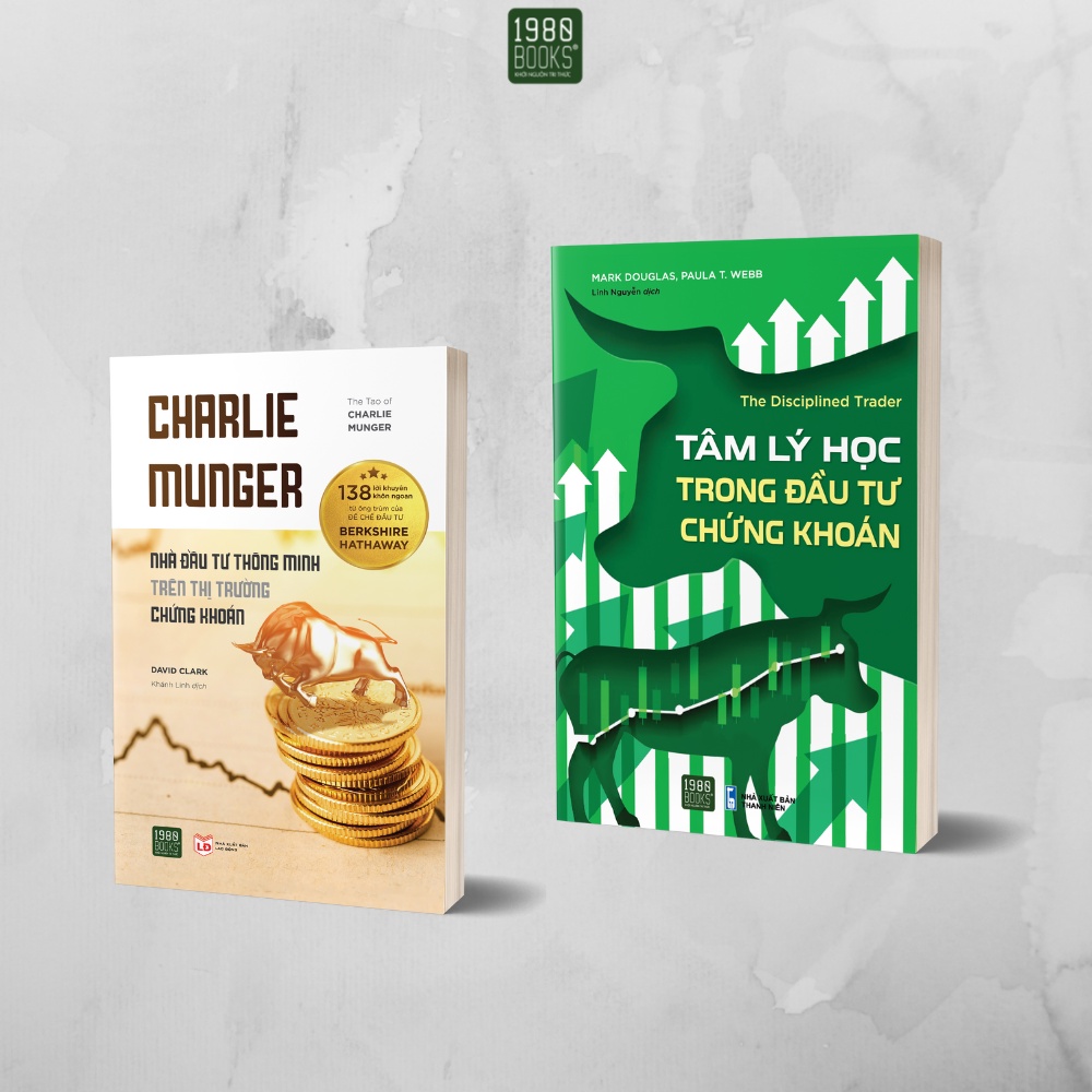 Sách - Combo 2 cuốn Charlie Munger Nhà đầu tư thông minh + Tâm lý học trong đầu tư chứng khoán - 1980Books
