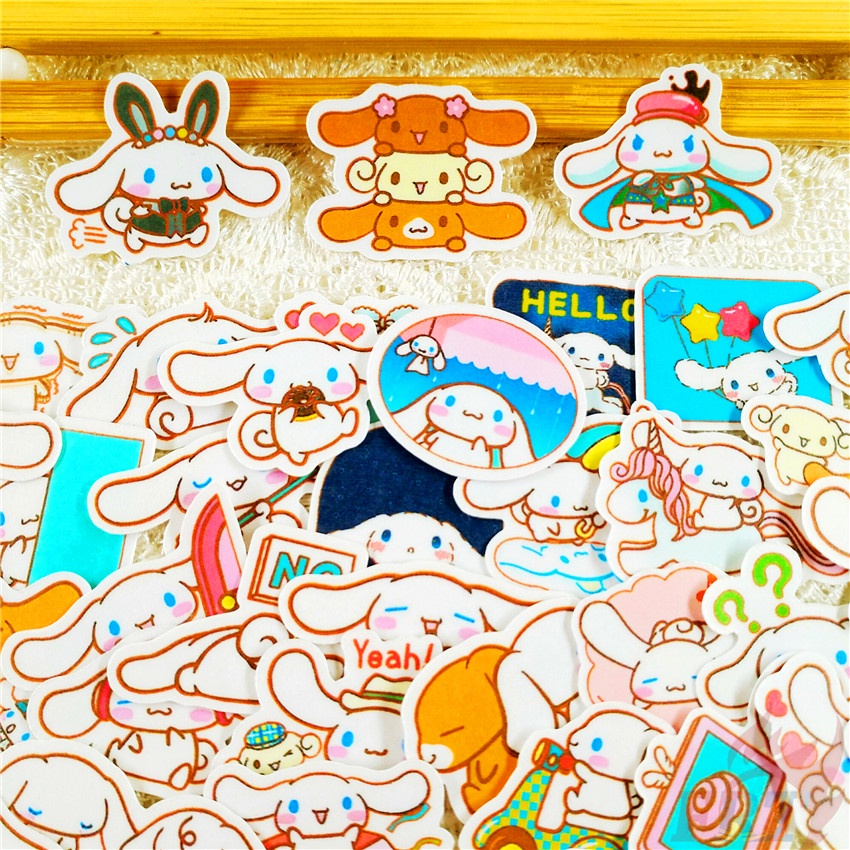 ★★★ Sticker Dán Trang Trí Nhật Ký Hình Cinnamoroll Q-10 Mini Xinh Xắn ★★★ Bộ 50 Hình Dán Thời Trang Trang Trí Album