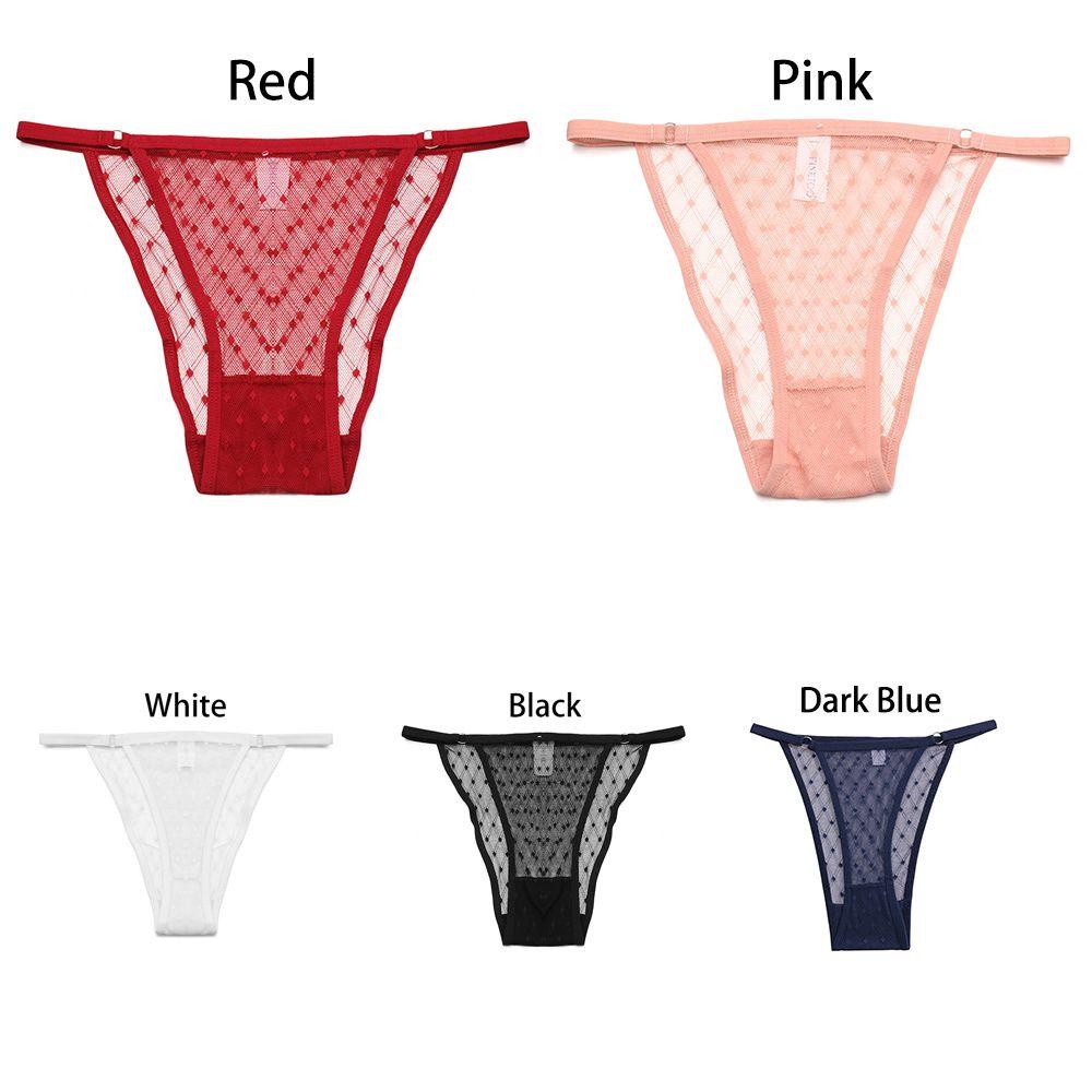 Quần lót lưới ren mềm trong suốt nhìn xuyên qua co giãn lưng thấp quyến rũ cho hẹn hò