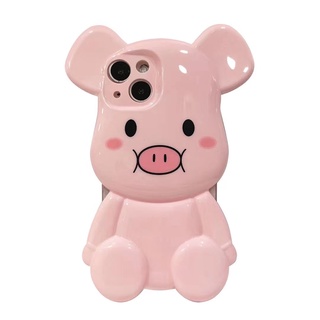 Ốp Điện Thoại Hình Chú Heo 3D Dễ Thương Cho iPhone 14 Pro Max 13 Pro Max iPhone 12 Pro Max iPhone 11 Pro Max iPhone Xs Max XR