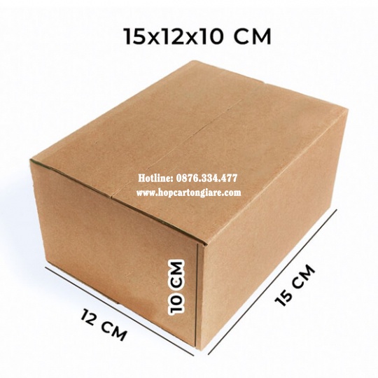 10 hộp carton 15x12x10 cm