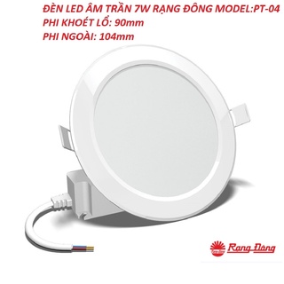 Đèn led âm trần 7w phi 90 rạng đông model pt04.v2 90/7w