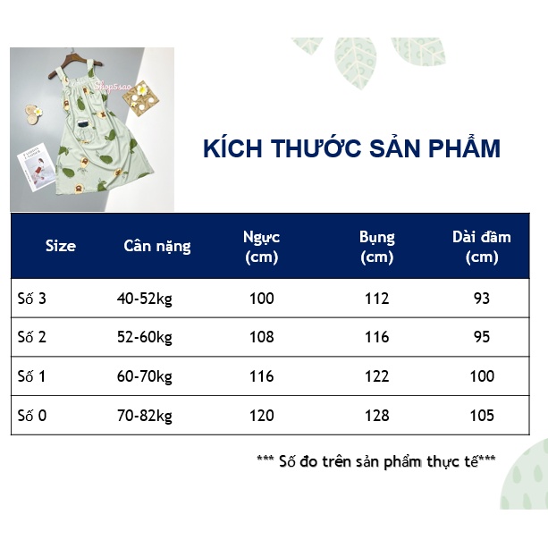 Váy lanh - Đầm tole mặc nhà SHOP5SAO dây bản [CÓ BIGSIZE] (40-82kg)