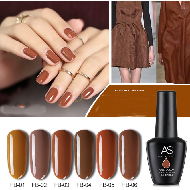 Set sơn gel AS Linen Brown 6 màu