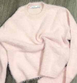 <CÓ SẴN> Croptop len lông thỏ