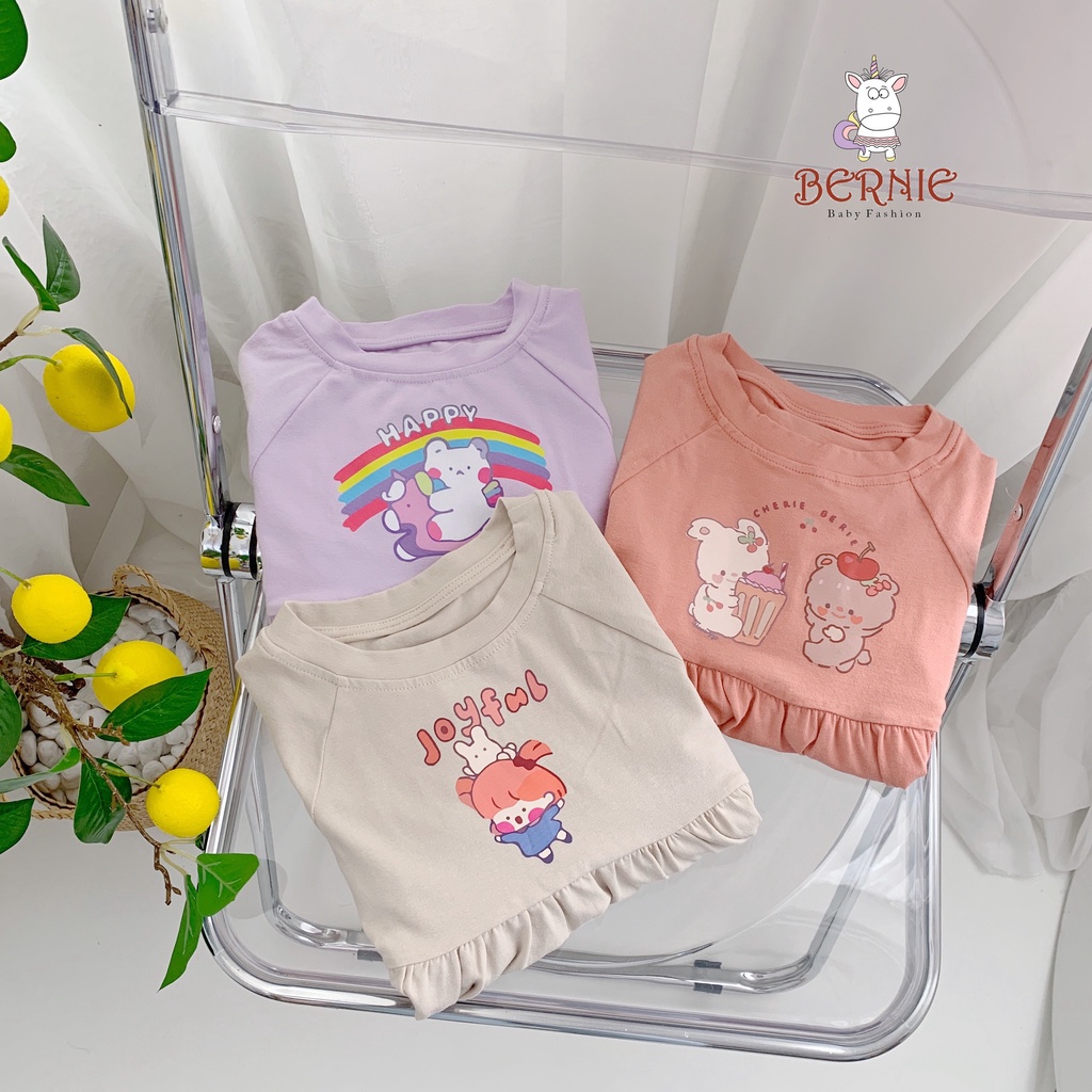 Váy cotton babydoll bé gái, đầm bé gái cotton mềm mát bernie