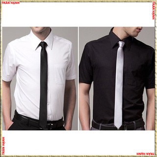 Cà vạt nam dây kéo - cà vạt bản nhỏ 5cm dây kéoTH