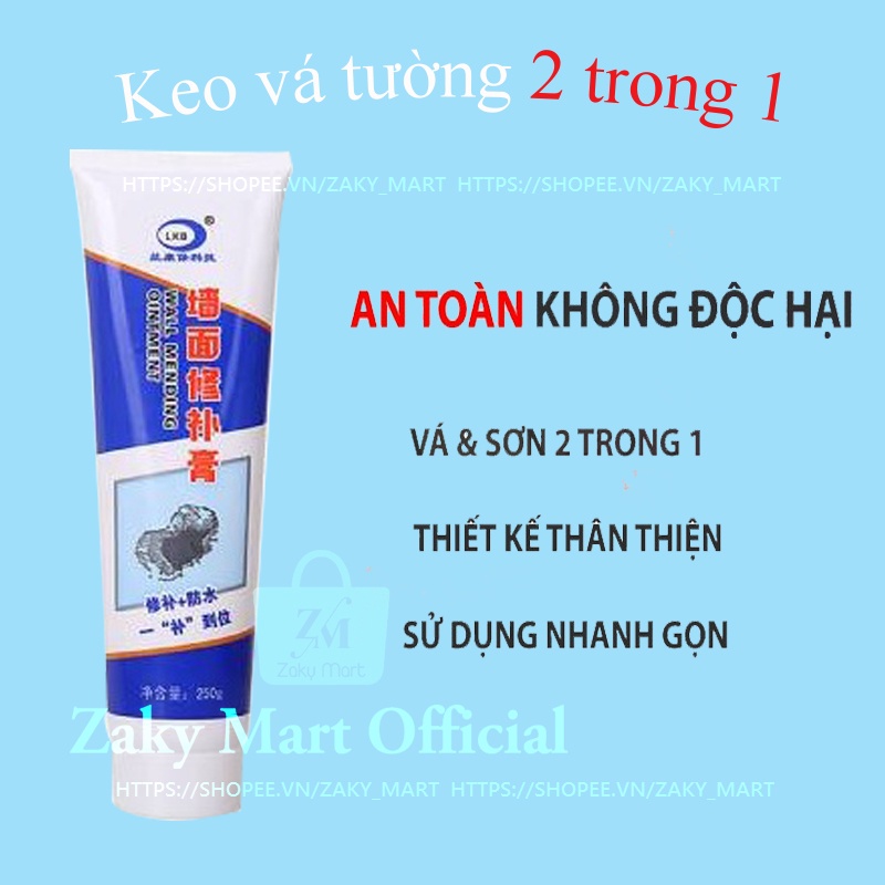 Keo Vá Tường Chống Thấm 250gr - Trám Trét Vết Nứt Khe Hở Tường - Chống Mốc Ẩm