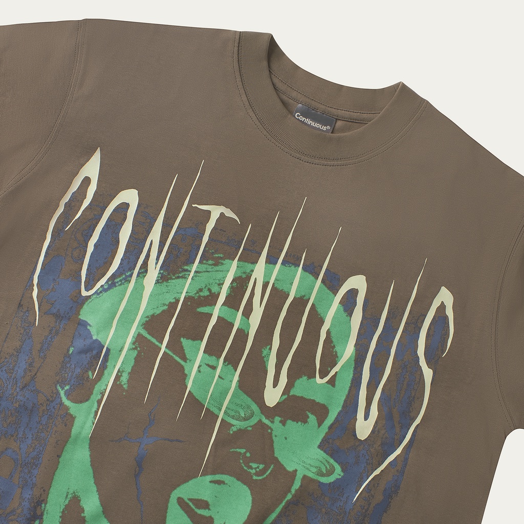 Áo thun Continuous - CTNS - BREAK THE CRISIS/ Dark brown