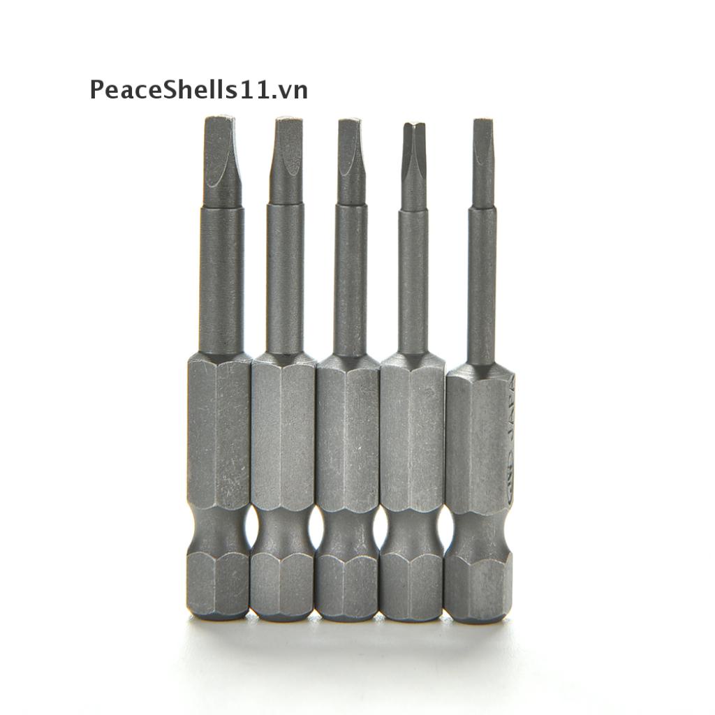 Set 5 mũi tua vít từ tính đầu tam giác bằng thép 1/4&quot; 50mm 11