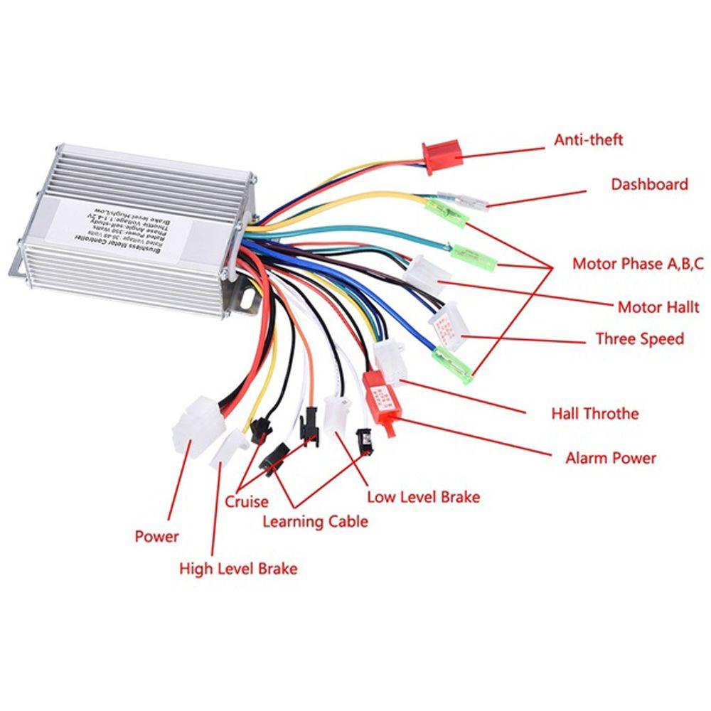 ELLSWORTH Bàn Đạp Không Chổi Than 36V / 48V 350W Chuyên Dụng Cho Xe Đạp Điện