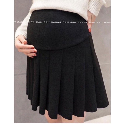 [SIZE 40-65KG] Chân váy bầu xếp ly chất umi siêu đẹp mát mềm mịn và ko xổ lông độ dày vừa phải có lưng thun điều chỉnh