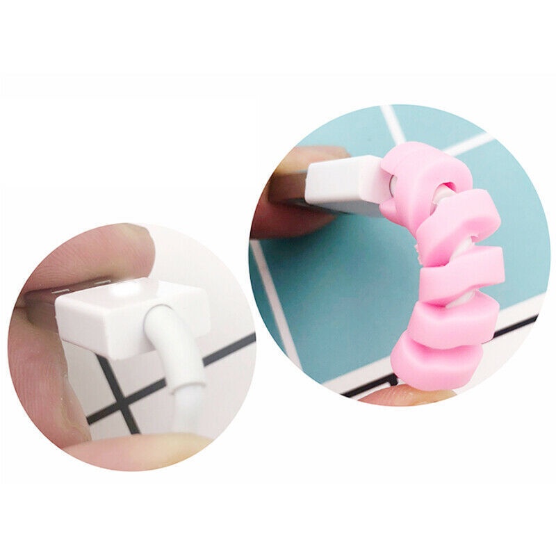 Bộ 2 Vỏ Bọc Bảo Vệ Dây Cáp Bằng Silicon Hình Xoắn Ốc