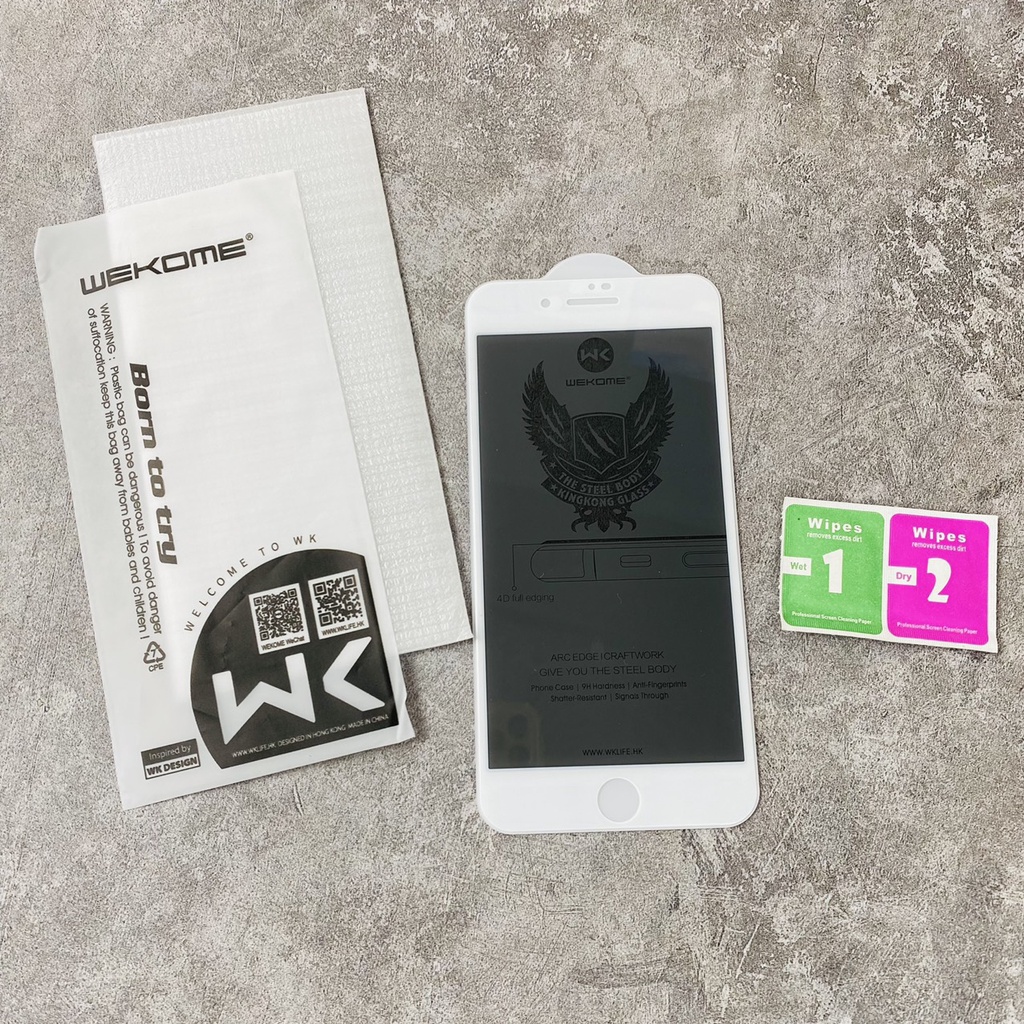 Có IP15) Kính Chống Nhìn Trộm KingKong Wk Iphone 7/8/Plus//X/Xr/Xs/Xs Max/11/12/13/14/15/Pro/Max/Plus/ProMax không hộp