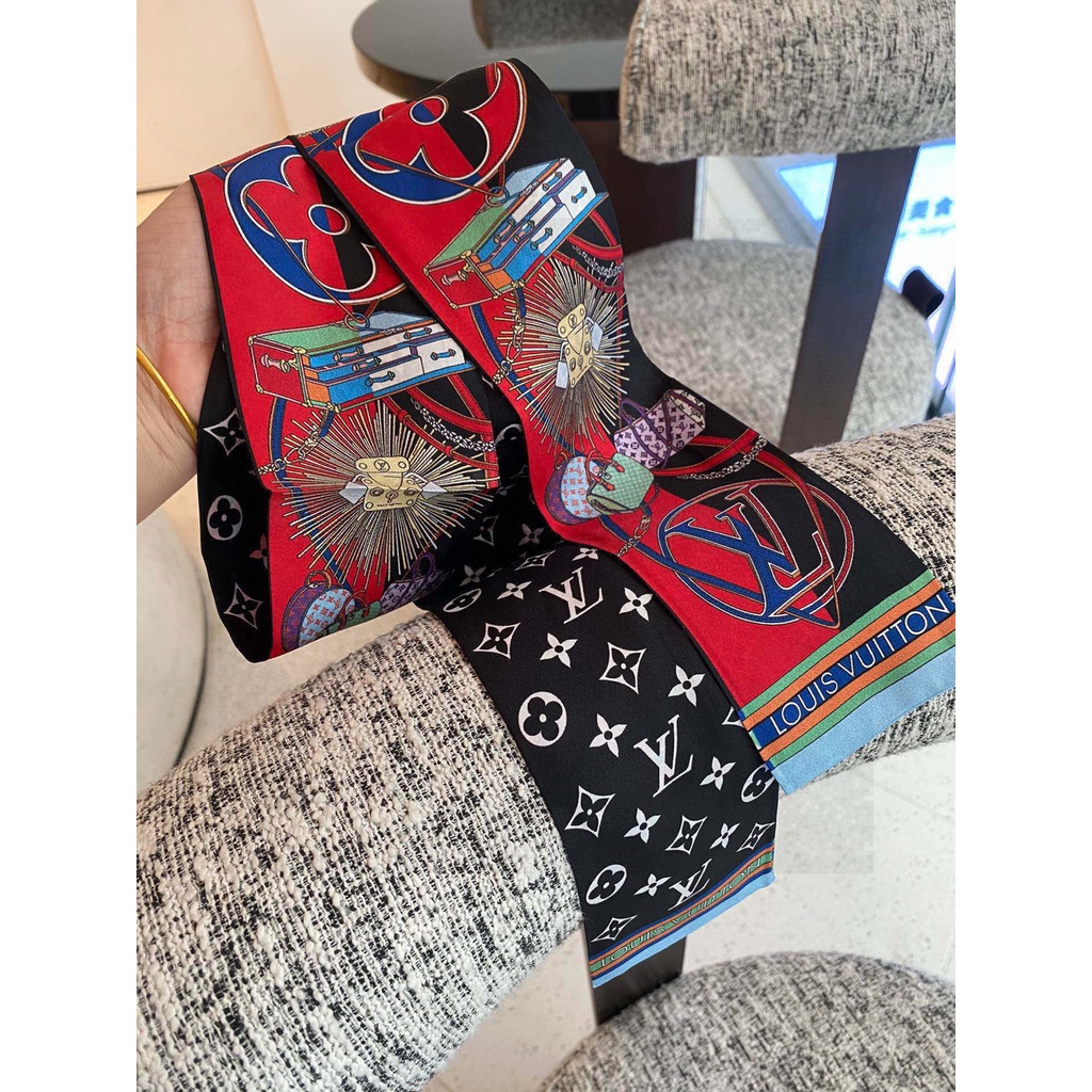 Khăn Choàng Cổ / Khăn Quàng Cổ / Túi Xách Bằng Lụa Phối Màu Thời Trang Cho Nữ