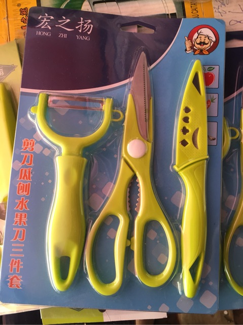 Bộ 3 cái nạo rau củ,dao,kéo