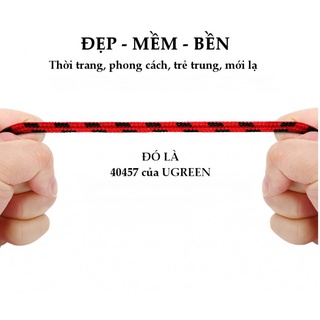 Cáp Sạc Micro USB to USB 2.0 Ugreen 40457 US247 (dài 1M đầu mạ vàng,dây bọc dù)