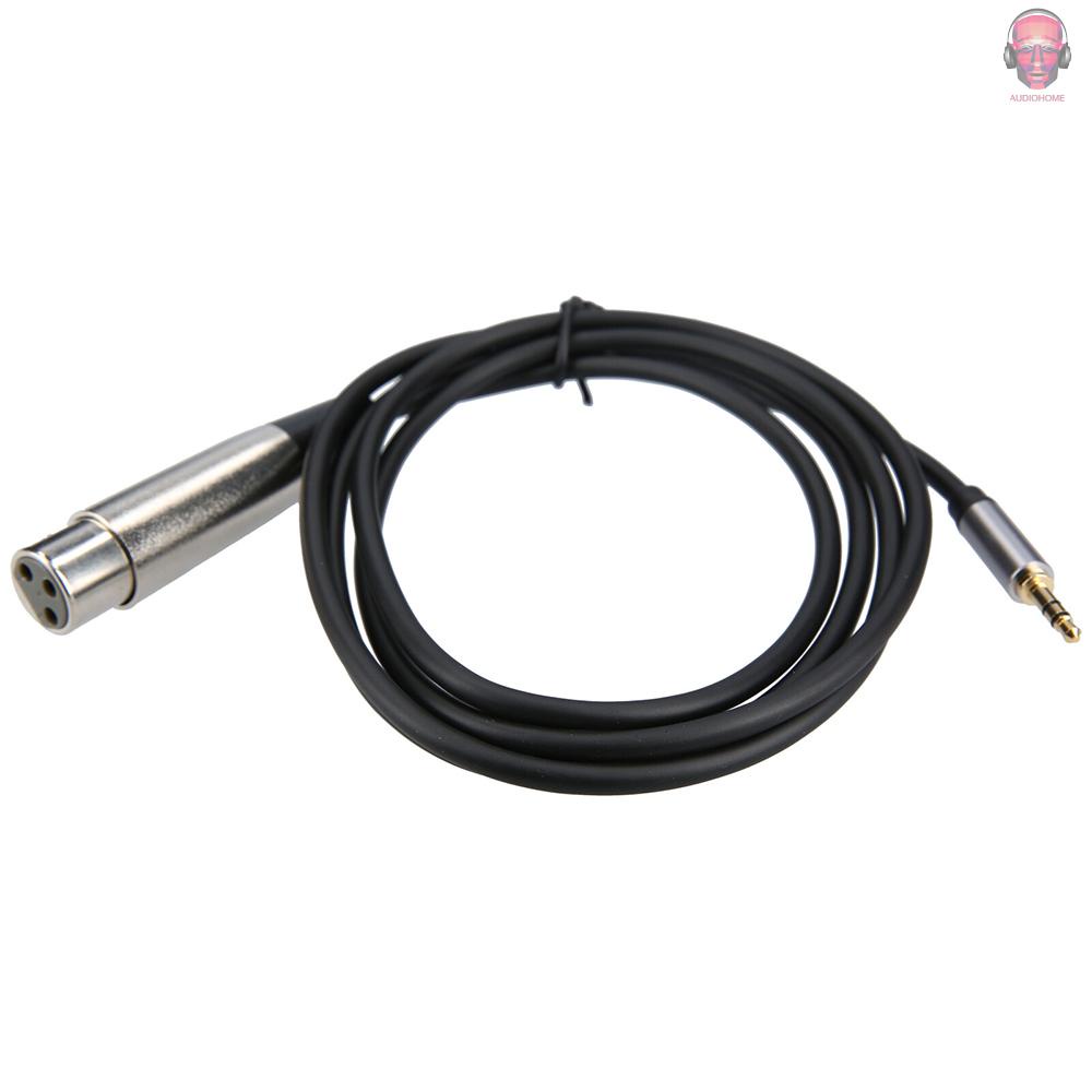 Cáp Chuyển Đổi Âm Thanh Từ Giắc 3.5mm Sang Xlr Dài 1.5m Chuyên Dụng Cho Đàn Ghi Ta Đen