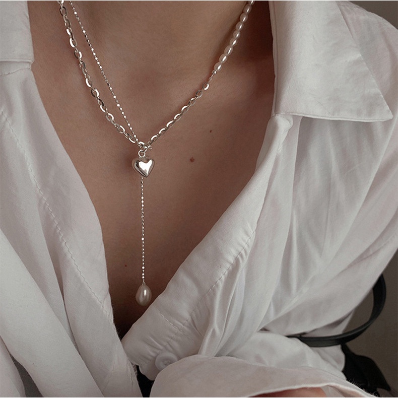 V.I.T House | Dây chuyền S925 tim đá bạc