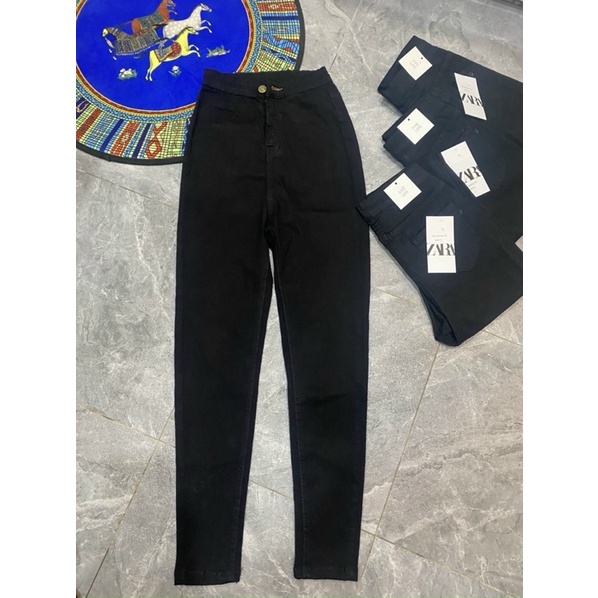 Quần jeans ôm không túi cạp cao dáng trẻ trung năng động