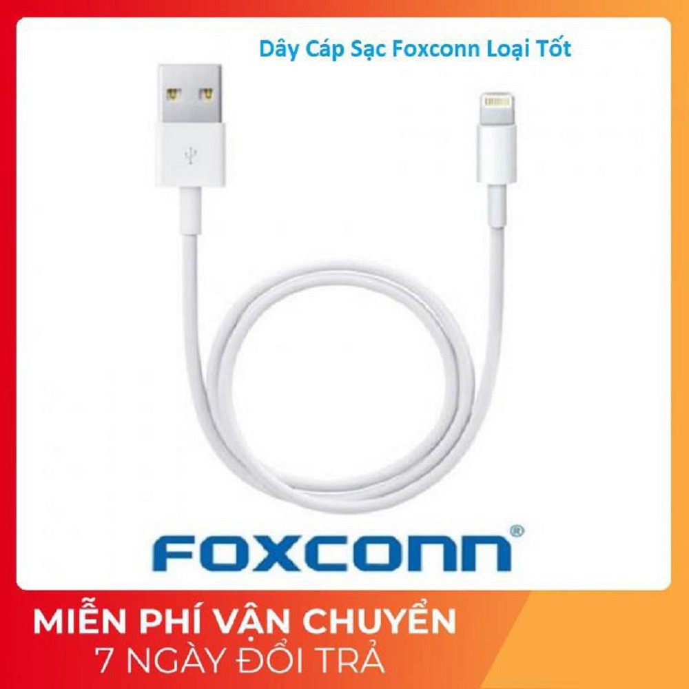 [Chính Hãng BH 6 Tháng] Dây Cáp Sạc Lightning Foxconn 5IC Loại Tốt Có Hộp