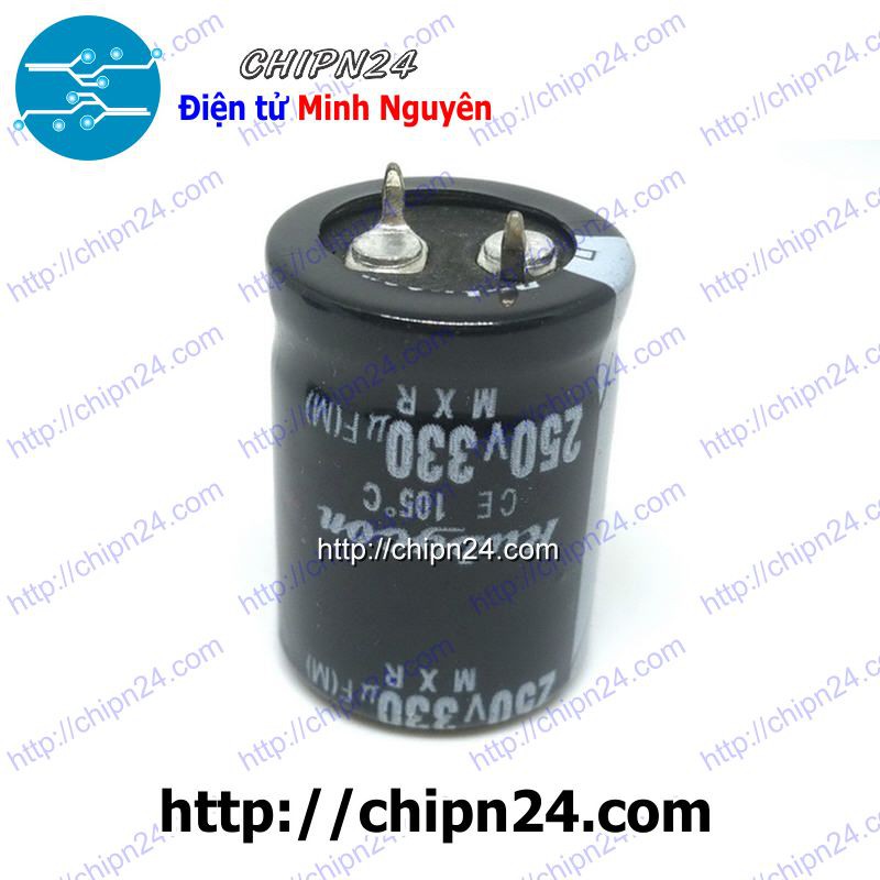 [1 CON] (H63) Tụ hóa 330uF 250V (22x30mm)