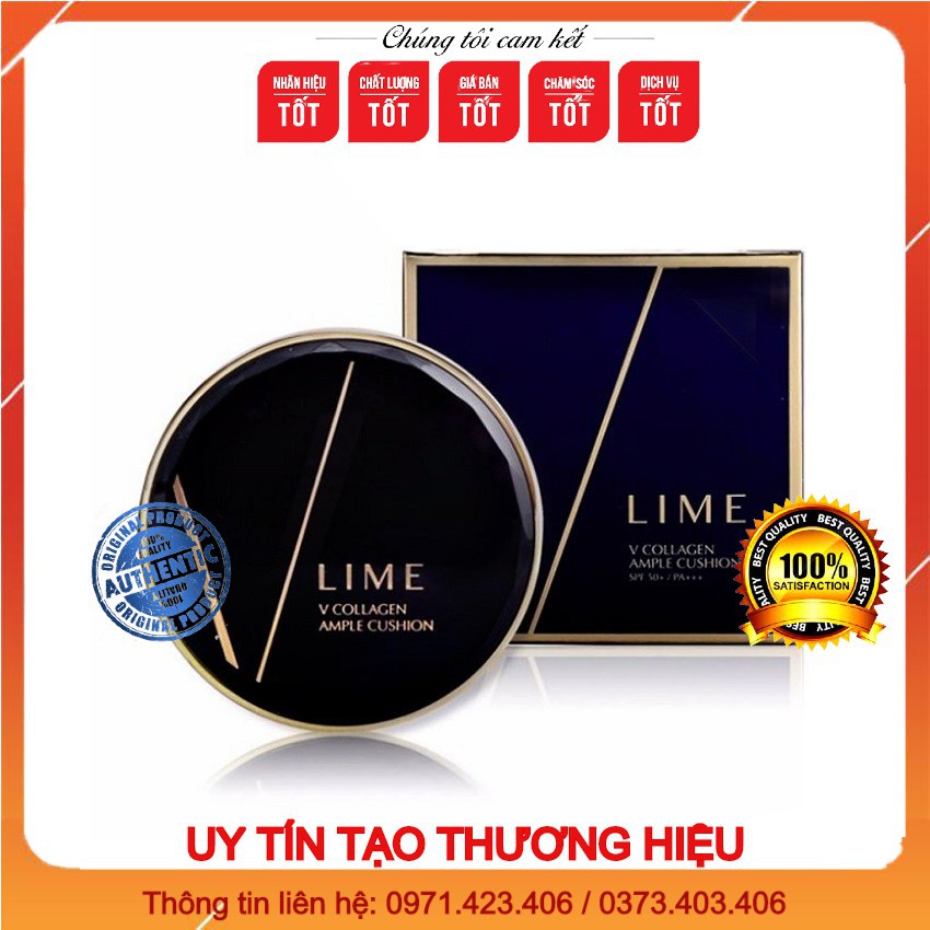 [Chính Hãng] Phấn nước V LIME Collagen Ample Cushion dành cho da khô (vỏ xanh)