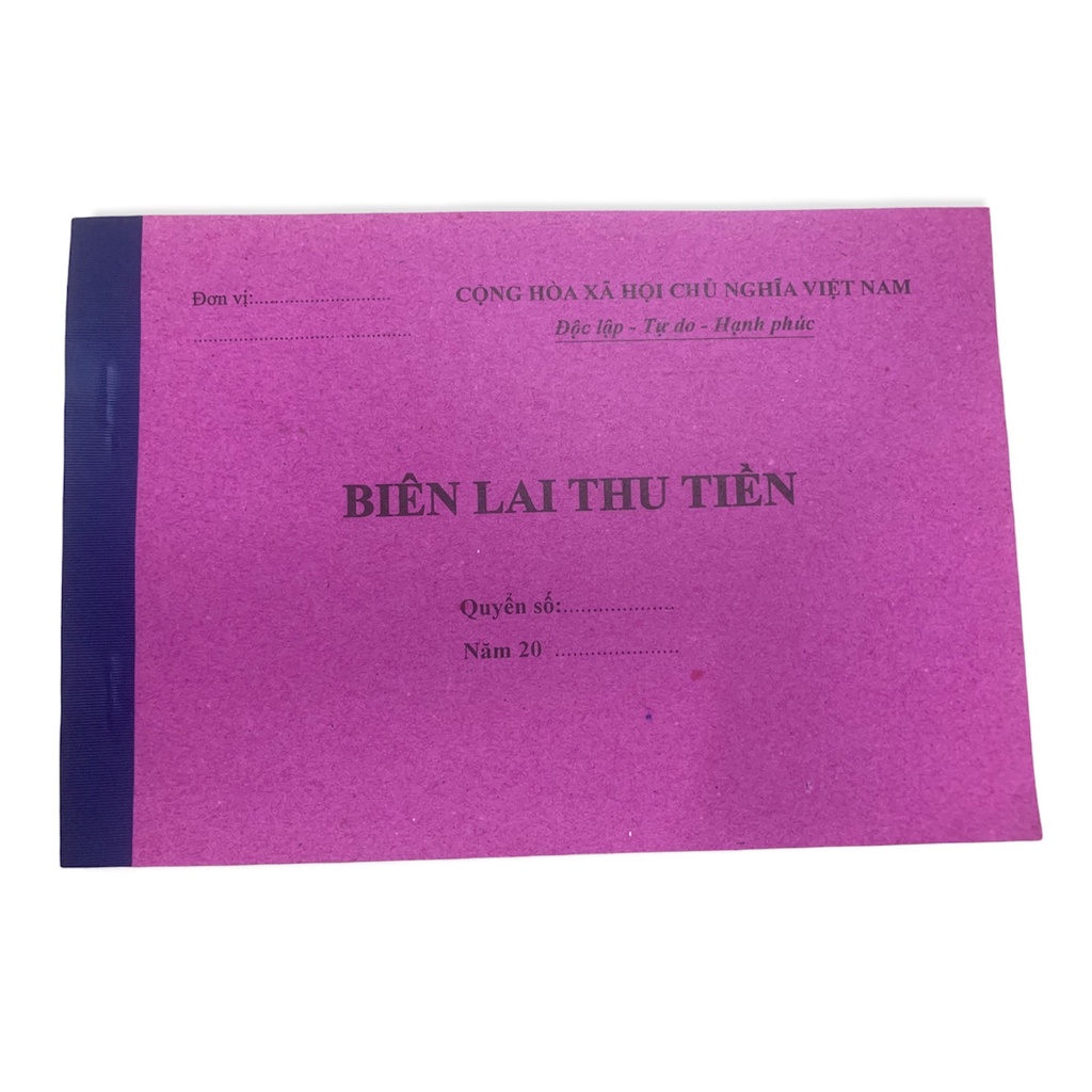 Biên lai thu tiền 3 liên Mẫu C45-BB kích thước 13x19cm có rãnh xé