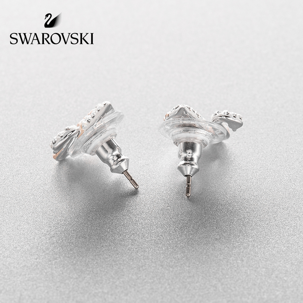 FLASH SALE 100% Swarovski Bông Tai Cá Tính Nữ ICONIC SWAN Thiên nga màu Gradient FASHION Earrings trang sức đeo Trang sức