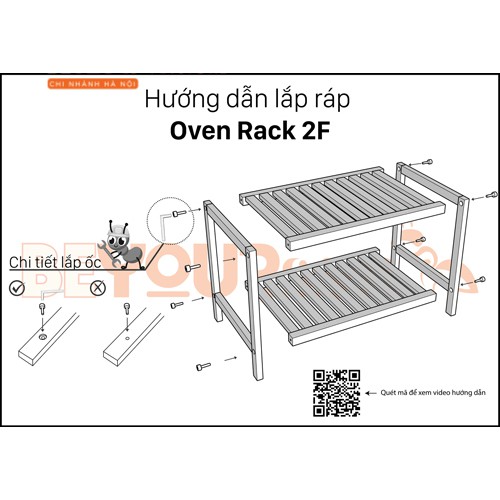 Kệ Để Lò Vi Sóng Gỗ Đa Năng 2 Tầng BEYOURs Oven Rack 2f Nội Thất Kiểu Hàn Lắp Ráp - Nội Thất Phòng Bếp