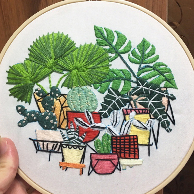 Bộ Dụng Cụ Thêu Tranh Chữ Thập Tự Làm