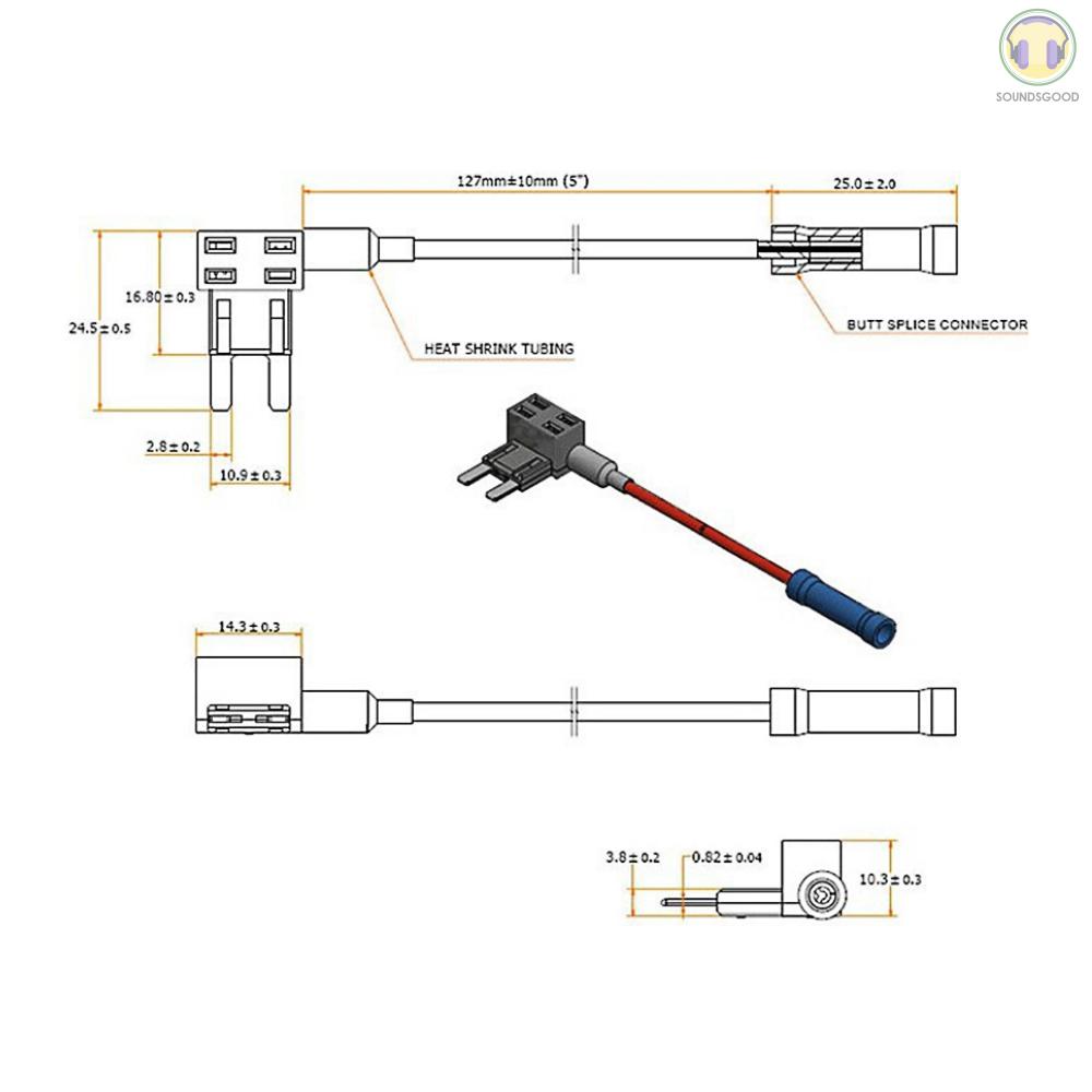 10 Dây Cầu Chì Mini 12v Kèm 5 Cầu Chì 15a Cho Xe Hơi