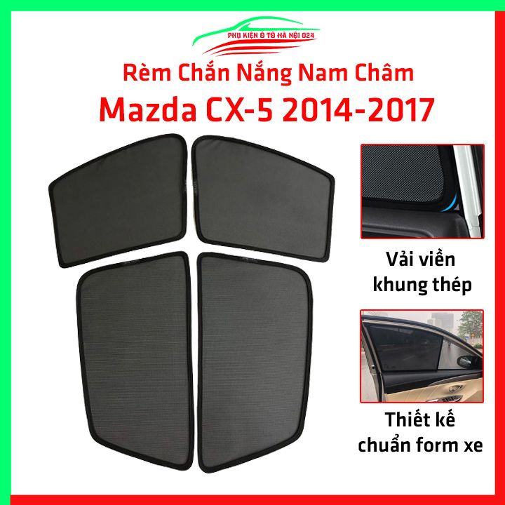 Bộ rèm chắn nắng Mazda CX-5 2014-2017 cố định nam châm thuận tiện