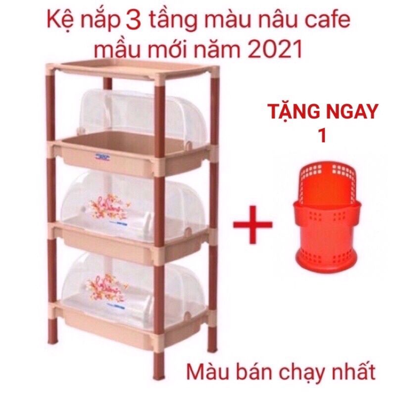 Kệ úp bát đĩa có nắp đậy tiện dụng hàng chính hãng Việt Nhật.